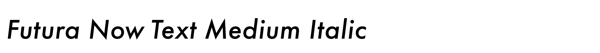 Futura Now Text Medium Italic image